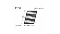 61751 BBQ CI Grill - Outback