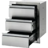 Napoleon Stainless Steel Built In Triple Drawer - BI-1824-3DR -Barbecue Store BI 1824 3DR Ang Open 800px 1000x563 1