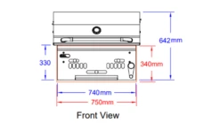 Bull Bison Built In Charcoal BBQ 11 Bull Bison Built In Charcoal BBQ -Barbecue Store Bison cut out diagram front 1000x563 1