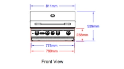 Bull Angus Built In LPG Gas BBQ -Barbecue Store Bull Angus Front View 1000x563 1