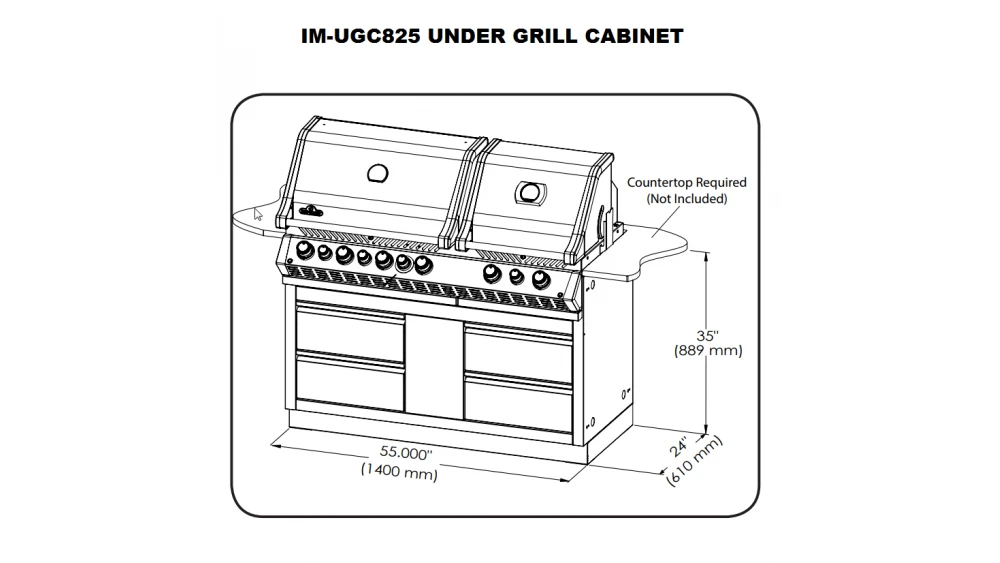 Napoleon Oasis 400 - PRO825 - Island Gas BBQ - Free Rotisserie 6 Napoleon Oasis 400 - PRO825 - Island Gas BBQ - Free Rotisserie - Image 4