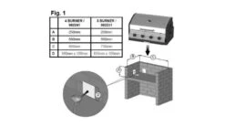 Cadac Meridian 3 Burner Built In Gas BBQ -Barbecue Store dimensions built in 2 1000x563 1