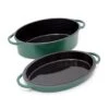 Big Green Egg Enamelled Cast Iron Dutch Oven 5.2L -Barbecue Store enameled dutch oven oval open 2 1000x563 1