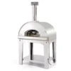 Fontana - Mangiafuoco Wood Pizza Oven With Trolley - Stainless Steel -Barbecue Store mangiafuoco20trolley20wood20stainless20steel 1000x563 1