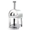 Fontana - Margherita Wood Pizza Oven With Trolley - Stainless Steel -Barbecue Store margherita20trolley20wood20stainless20steel 1000x563 1