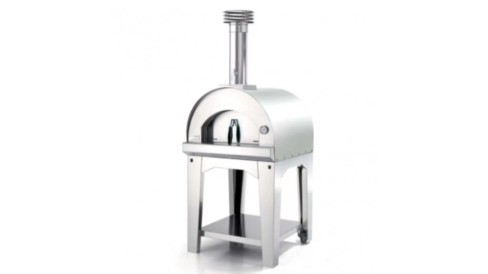 Fontana - Margherita Wood Pizza Oven With Trolley - Stainless Steel 3 Fontana - Margherita Wood Pizza Oven With Trolley - Stainless Steel