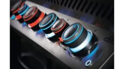 Napoleon Prestige P665RSIBPSS-3 Gas BBQ - Free Rotisserie And Cover -Barbecue Store prestige lights blue red 1000x563 3