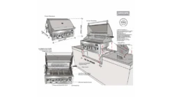 Sunstone Sun Series 4 Burner Built In Gas BBQ -Barbecue Store sun series 4 burner assembly 1 1000x563 1