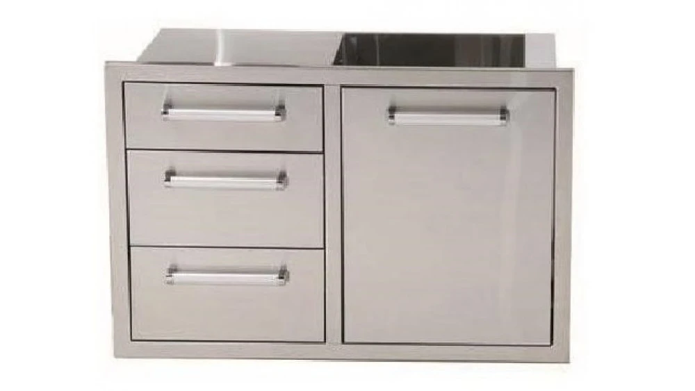 Whistler Grills Stainless Steel Triple Drawer And Waste Combo 3 Whistler Grills Stainless Steel Triple Drawer And Waste Combo